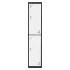 Garderobe Spind 2 Türen 38 x 185 cm anthrazit
