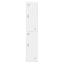 Garderobe Spind 2 Türen 38 x 185 cm weiss