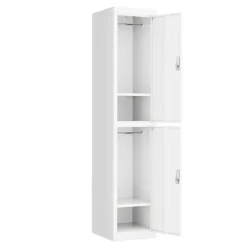 Garderobe Spind 2 Türen 38 x 185 cm weiss