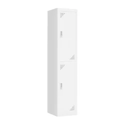 Garderobe Spind 2 Türen 38 x 185 cm weiss