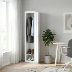 Garderobe Spind 1 Türe 38 x 185 cm weiss