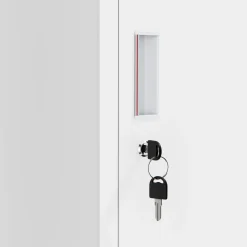 Garderobe Spind 1 Türe 38 x 185 cm weiss