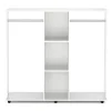 Garderobe TUBY auf Rollen 130 x 120 cm weiss