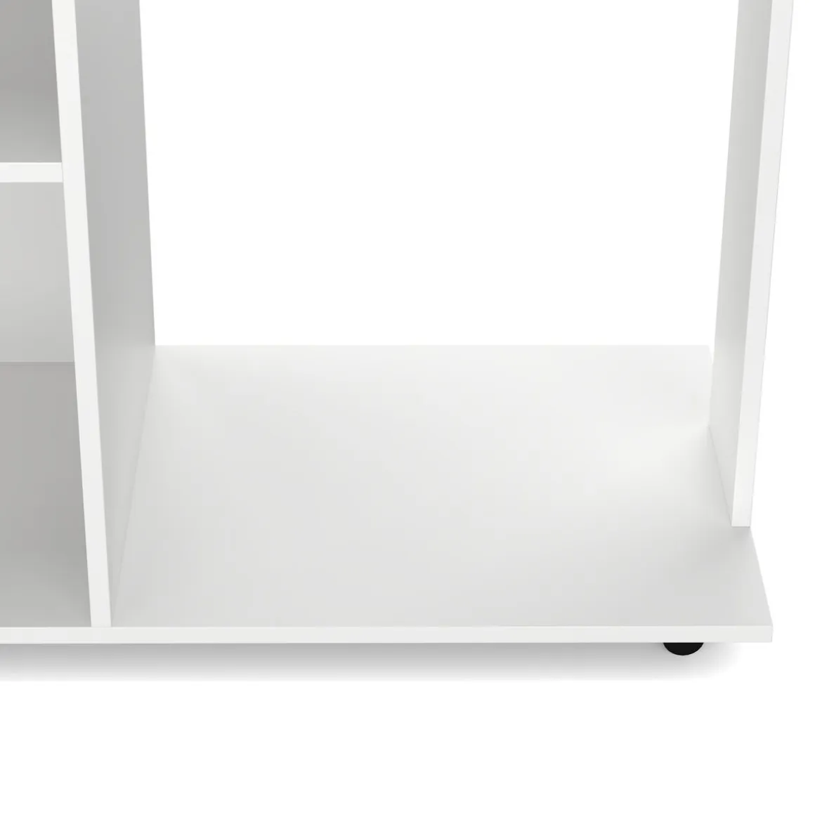 Garderobe TUBY auf Rollen 130 x 120 cm weiss