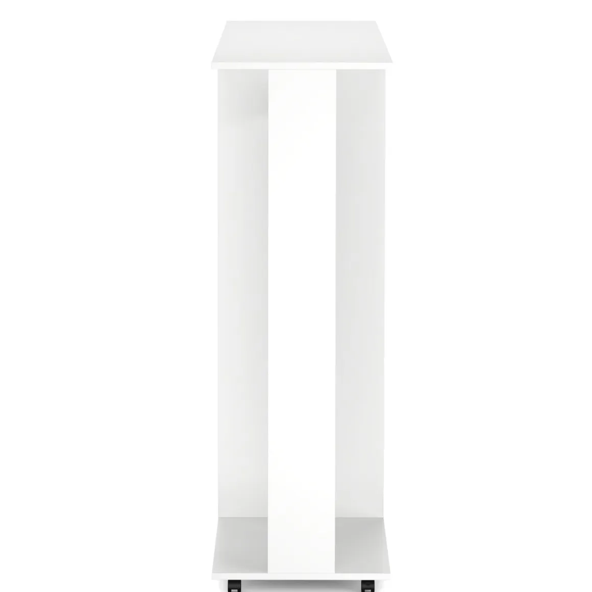 Garderobe TUBY auf Rollen 130 x 120 cm weiss