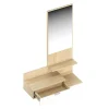 Garderobe VALENCIA 82 x 116 cm hellbraun/weiss