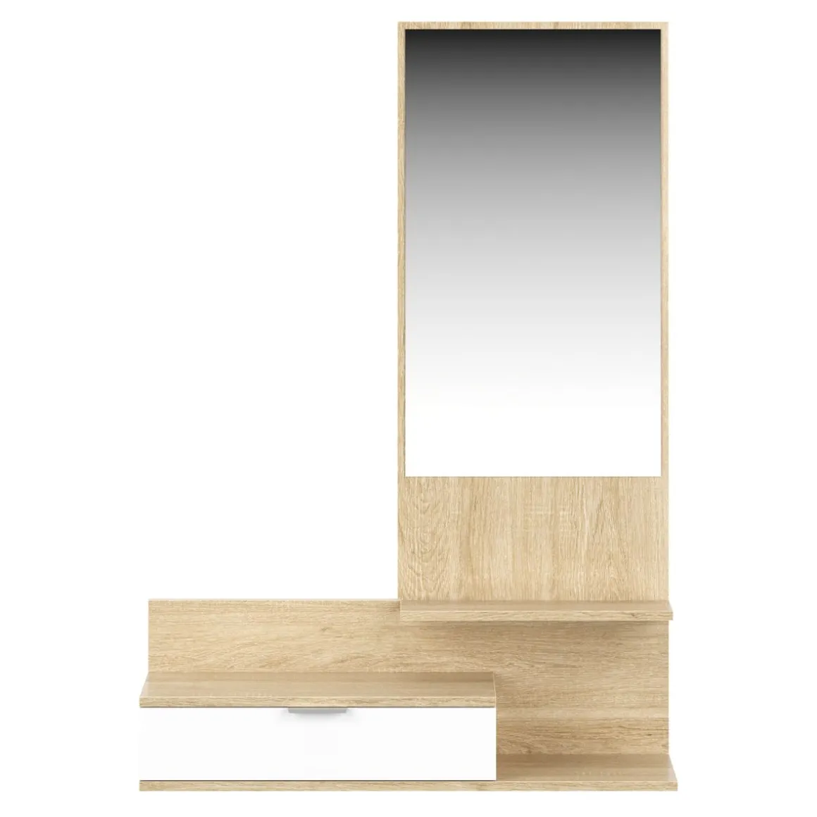 Garderobe VALENCIA 82 x 116 cm hellbraun/weiss