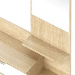 Garderobe VALENCIA 82 x 116 cm hellbraun/weiss