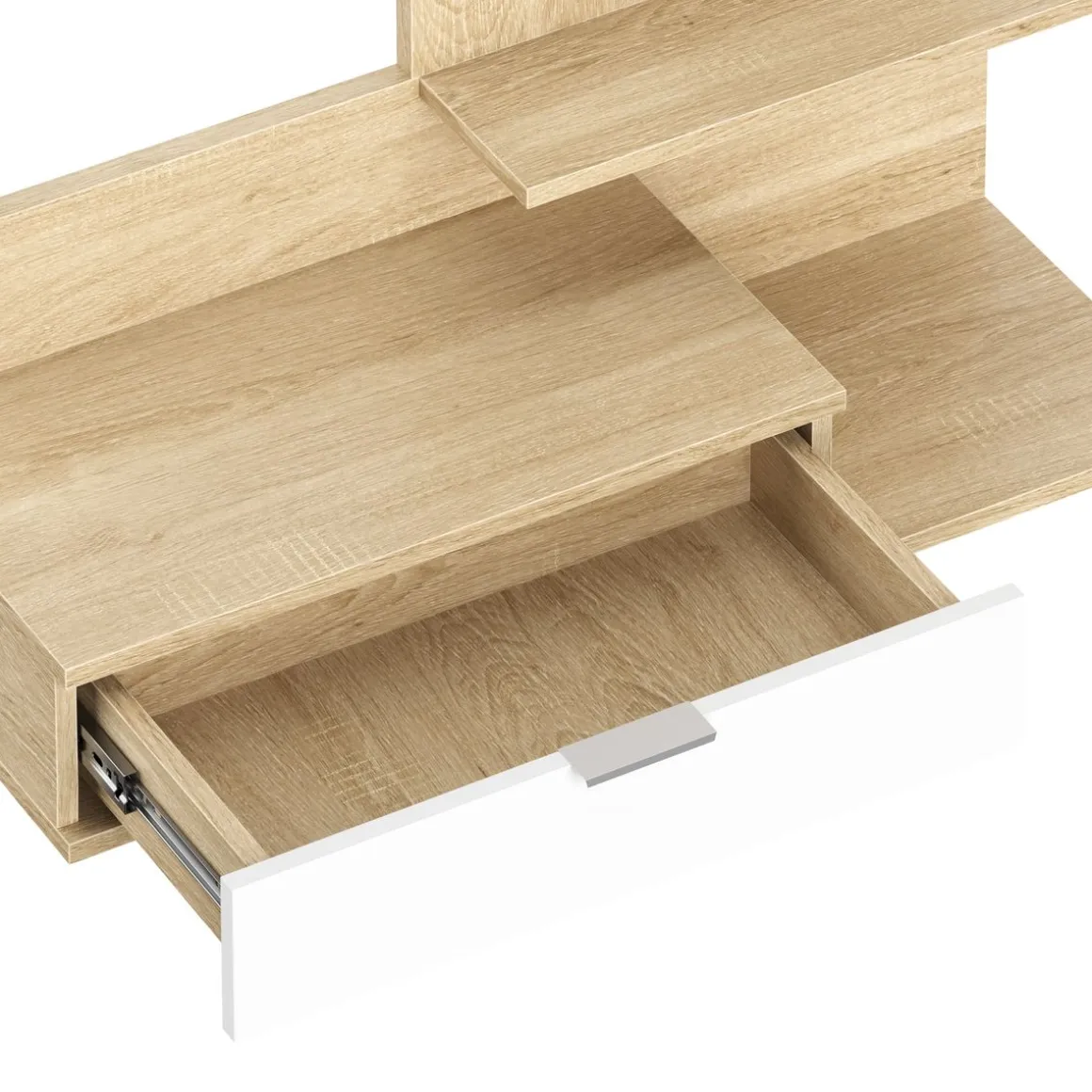 Garderobe VALENCIA 82 x 116 cm hellbraun/weiss
