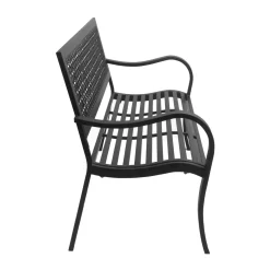 Gartenbank ANNA 125 cm schwarz