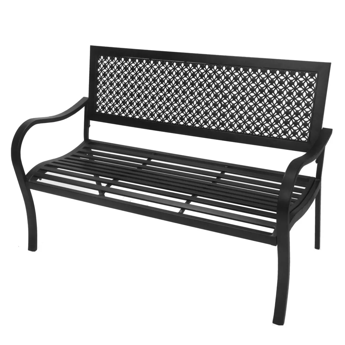 Gartenbank ANNA 125 cm schwarz