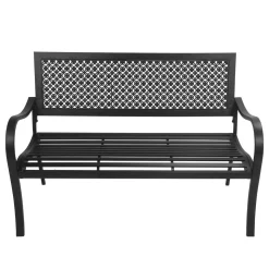 Gartenbank ANNA 125 cm schwarz