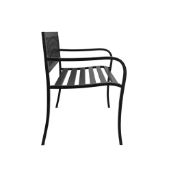 Gartenbank BERTHA 118 cm schwarz