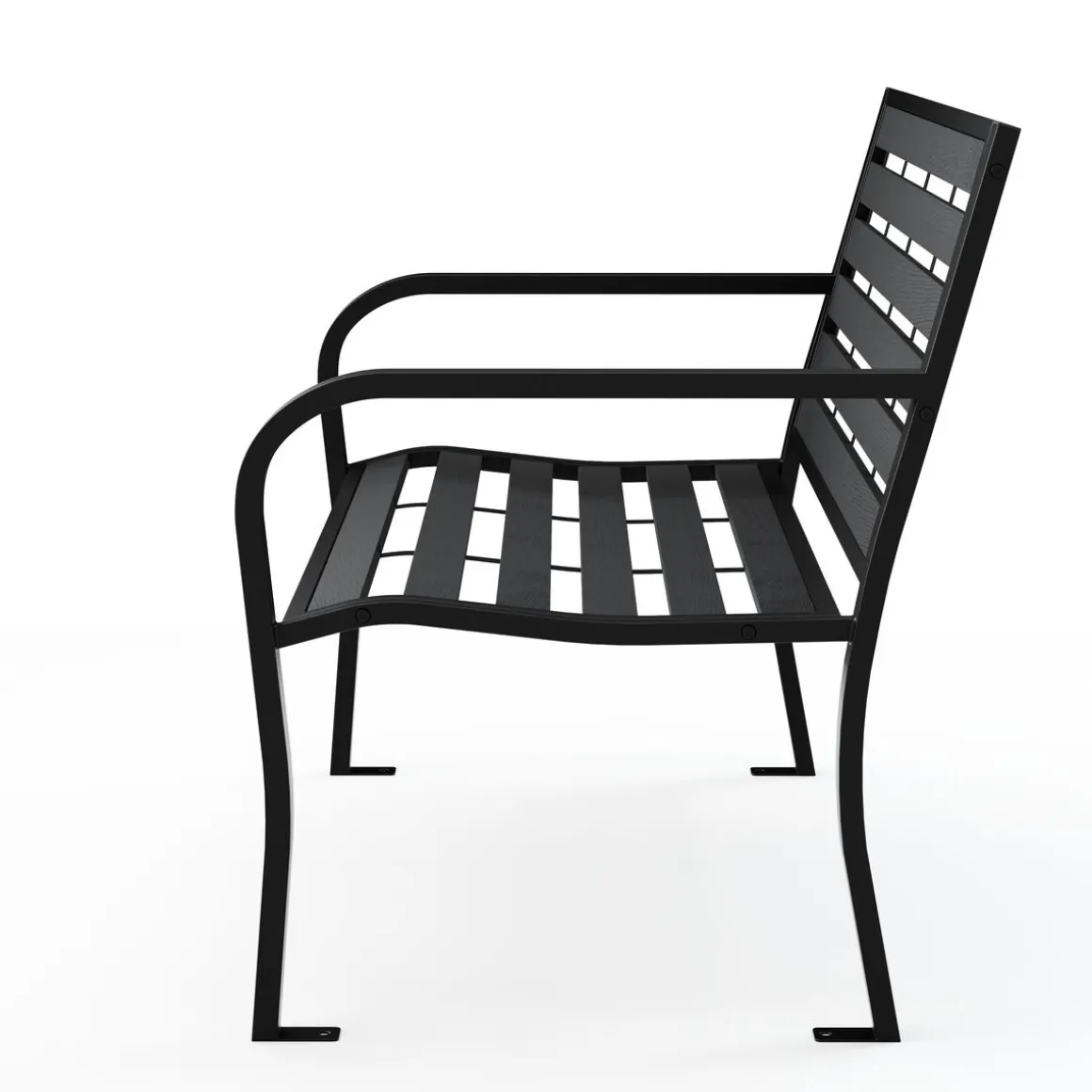 Gartenbank DARIO 125 cm schwarz