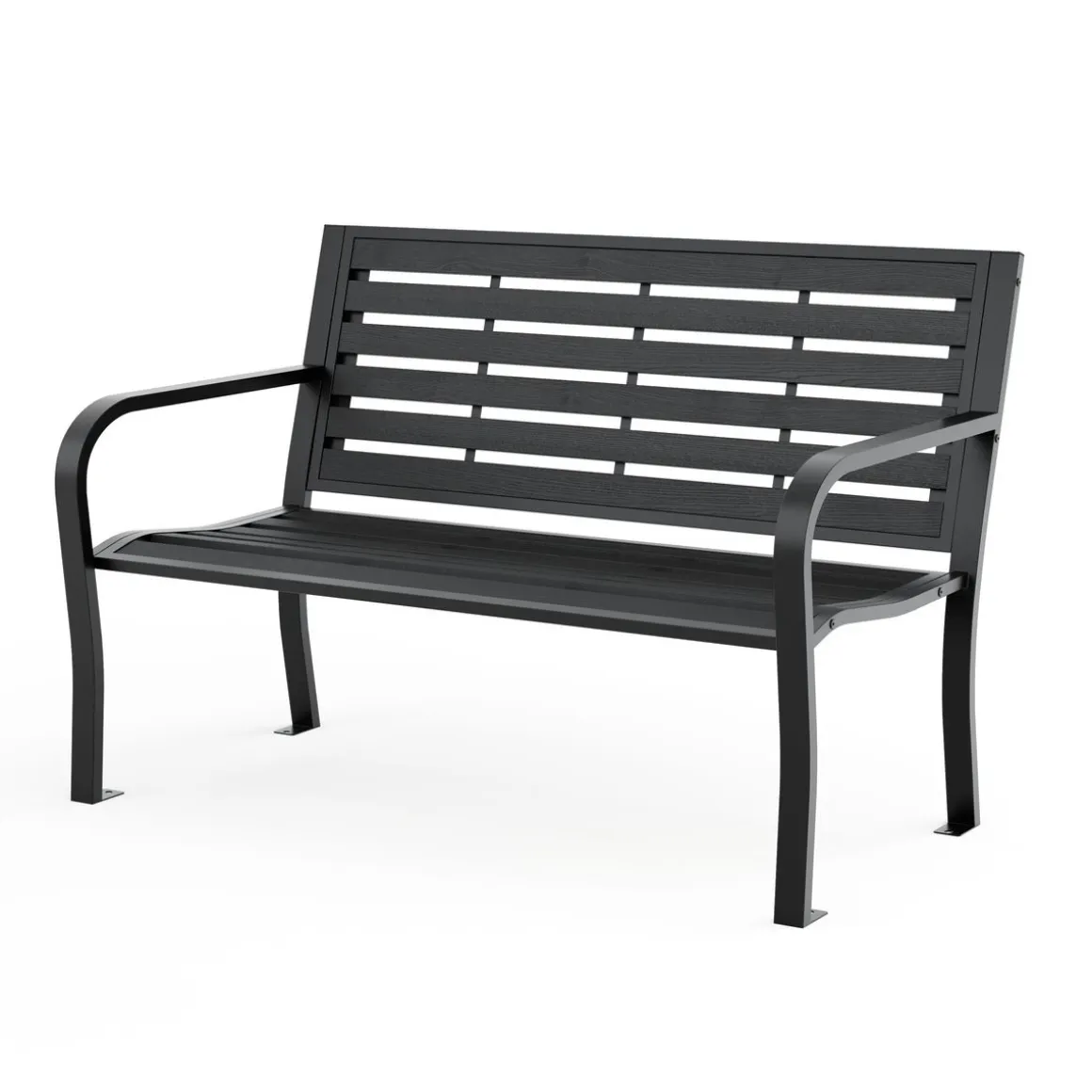 Gartenbank DARIO 125 cm schwarz