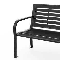 Gartenbank DARIO 125 cm schwarz