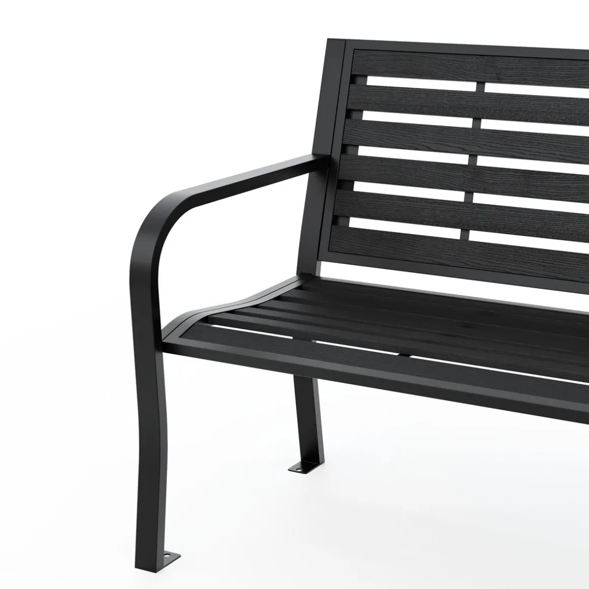 Gartenbank DARIO 125 cm schwarz