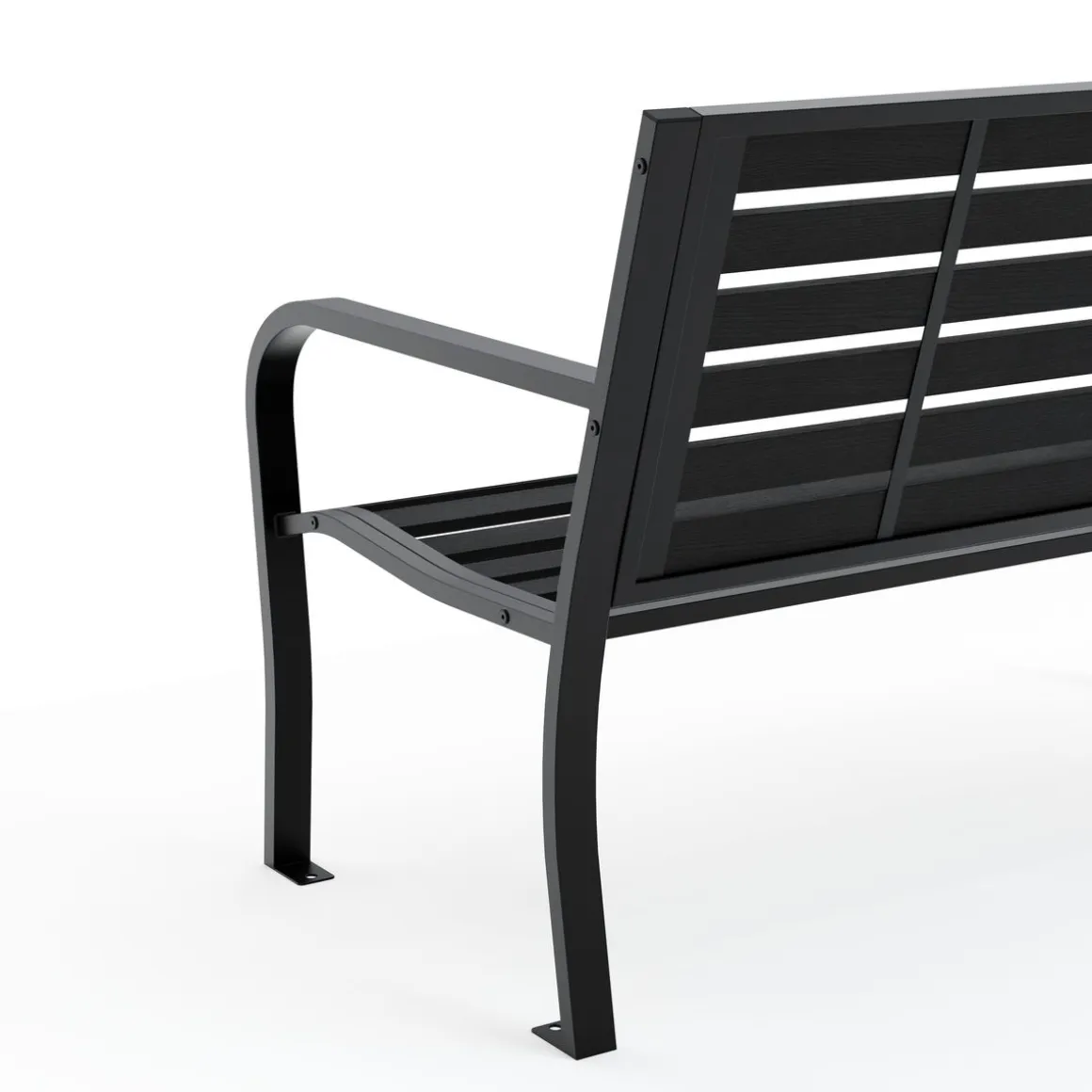 Gartenbank DARIO 125 cm schwarz