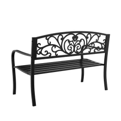 Gartenbank GISELA 127 cm schwarz