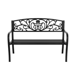 Gartenbank GISELA 127 cm schwarz