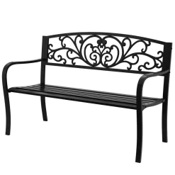 Gartenbank GISELA 127 cm schwarz