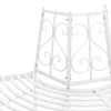 Gartenbank halbrund mit Rückenlehne LISE 124 cm weiss