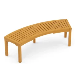 Gartenbank Holz BRIARA gebogen 147 cm