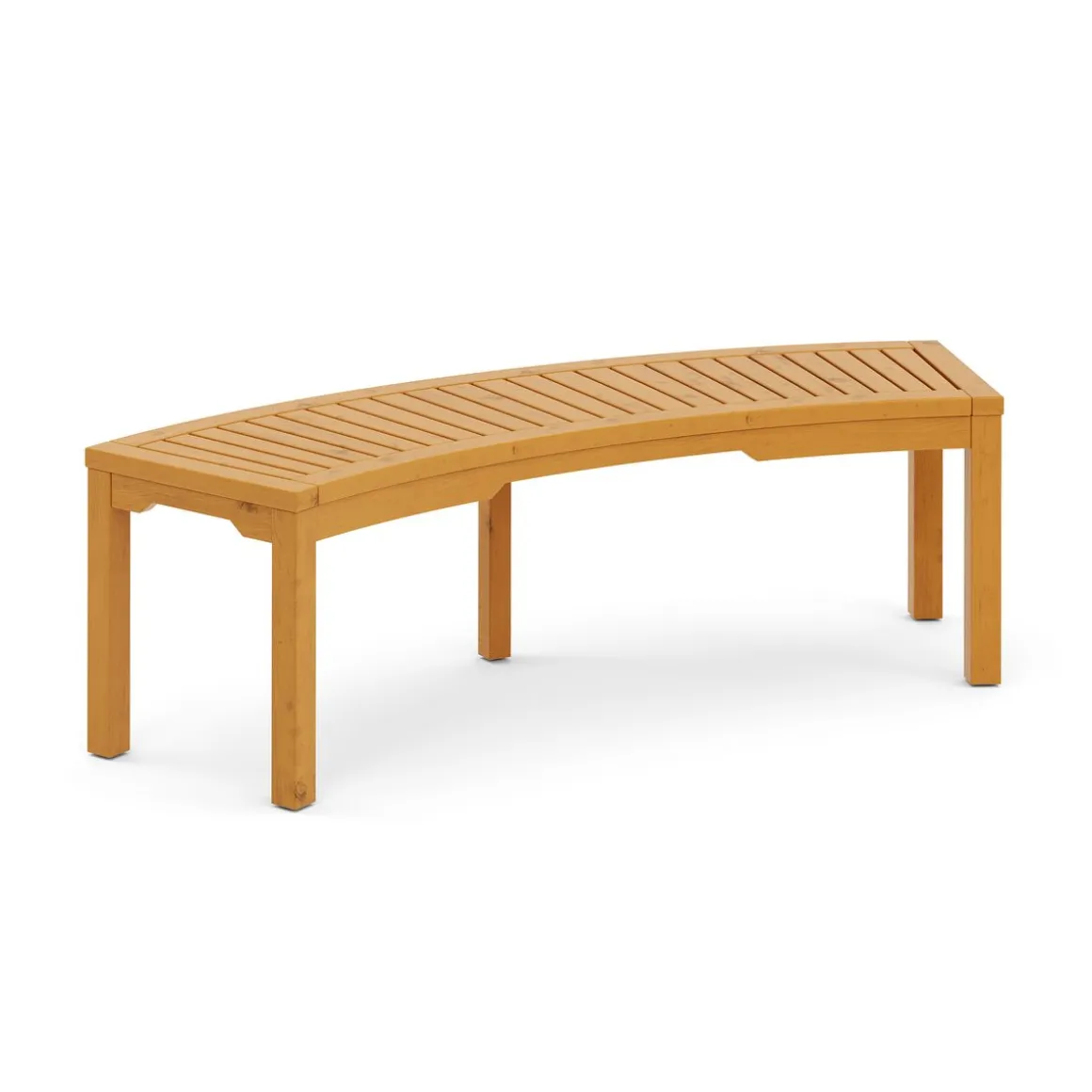 Gartenbank Holz BRIARA gebogen 147 cm