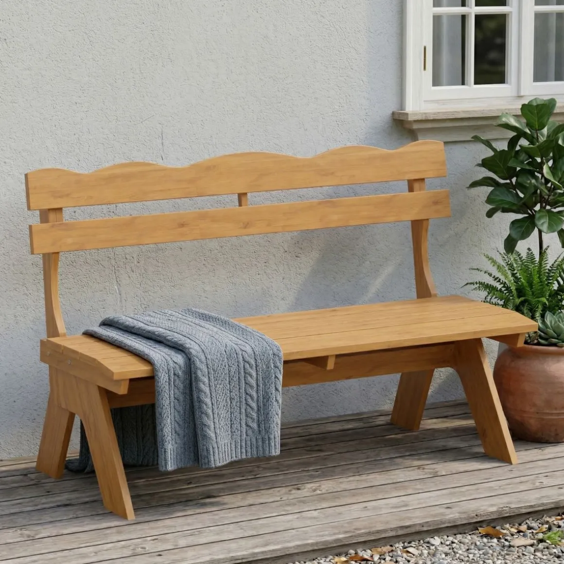 Gartenbank Holz ROWENA 150 cm