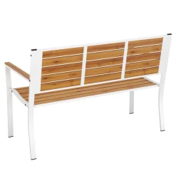 Gartenbank MARLENE 127 cm natur/weiss
