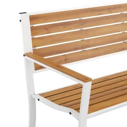Gartenbank MARLENE 127 cm natur/weiss