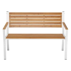 Gartenbank MARLENE 127 cm natur/weiss