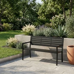 Gartenbank MARLENE 127 cm schwarz