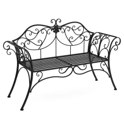 Gartenbank RAMONA 132 cm schwarz