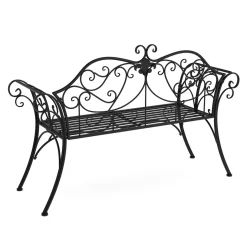 Gartenbank RAMONA 132 cm schwarz