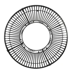 Gartenbank rund 160 cm schwarz