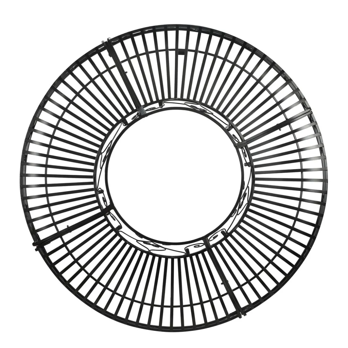 Gartenbank rund 160 cm schwarz