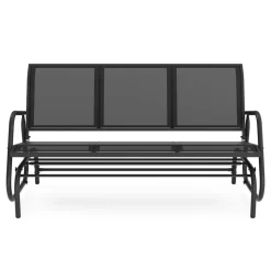 Gartenbank Schaukelbank PROMETEUS 147 cm schwarz