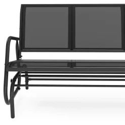 Gartenbank Schaukelbank PROMETEUS 147 cm schwarz