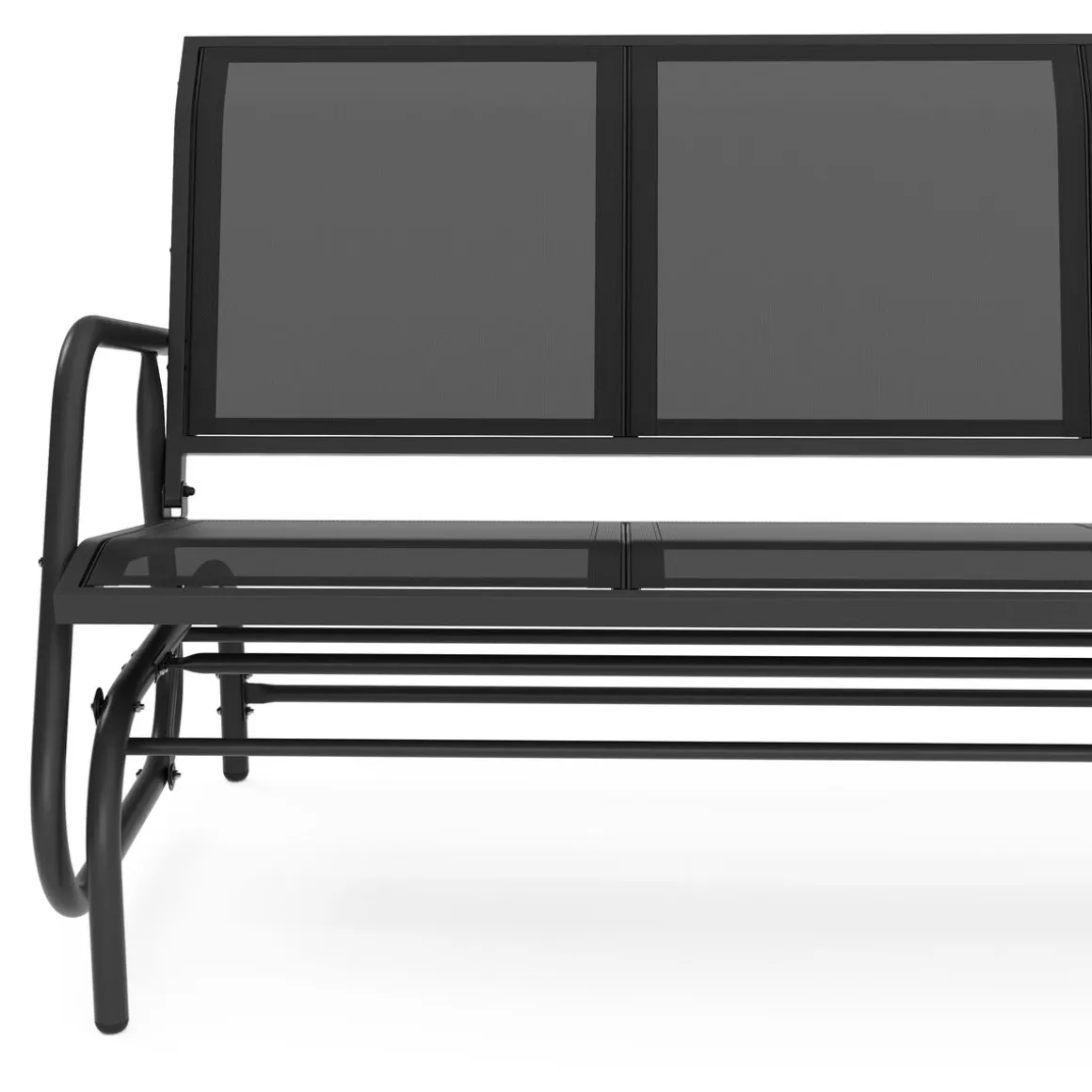Gartenbank Schaukelbank PROMETEUS 147 cm schwarz