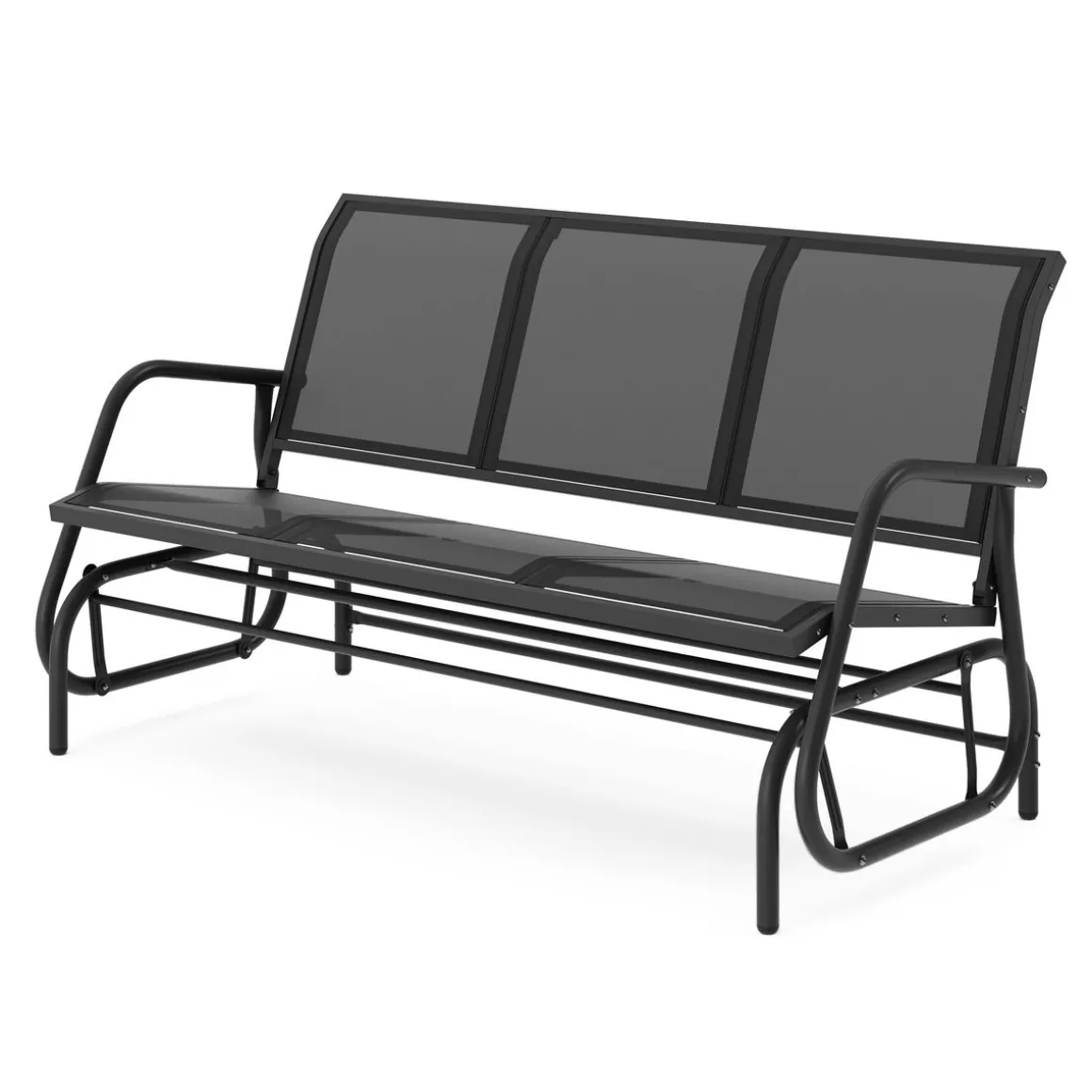 Gartenbank Schaukelbank PROMETEUS 147 cm schwarz