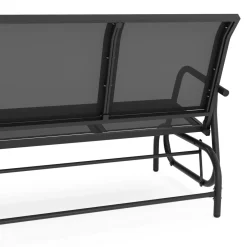 Gartenbank Schaukelbank PROMETEUS 147 cm schwarz