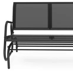 Gartenbank Schaukelbank PROMETEUS 120 cm schwarz | GONSER.CH
