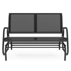 Gartenbank Schaukelbank PROMETEUS 120 cm schwarz | GONSER.CH