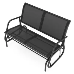 Gartenbank Schaukelbank PROMETEUS 120 cm schwarz | GONSER.CH