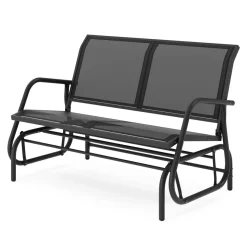 Gartenbank Schaukelbank PROMETEUS 120 cm schwarz | GONSER.CH