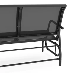 Gartenbank Schaukelbank PROMETEUS 120 cm schwarz | GONSER.CH