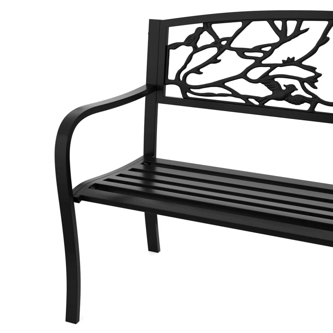 Gartenbank VERONICA 127 cm schwarz