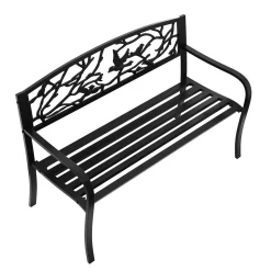 Gartenbank VERONICA 127 cm schwarz