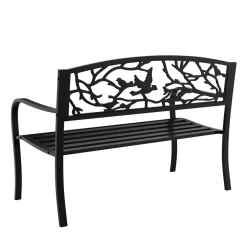 Gartenbank VERONICA 127 cm schwarz